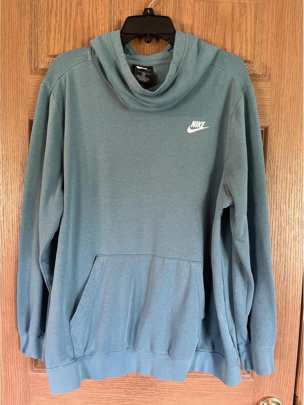 Nike Dark Teal Funnel Neck Pullover with Kangaroo Pocket Size 1X
